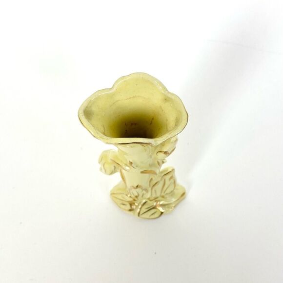 Vintage 22K Gold Hand Painted Yellow Bud Vase - Picture 2 of 5
